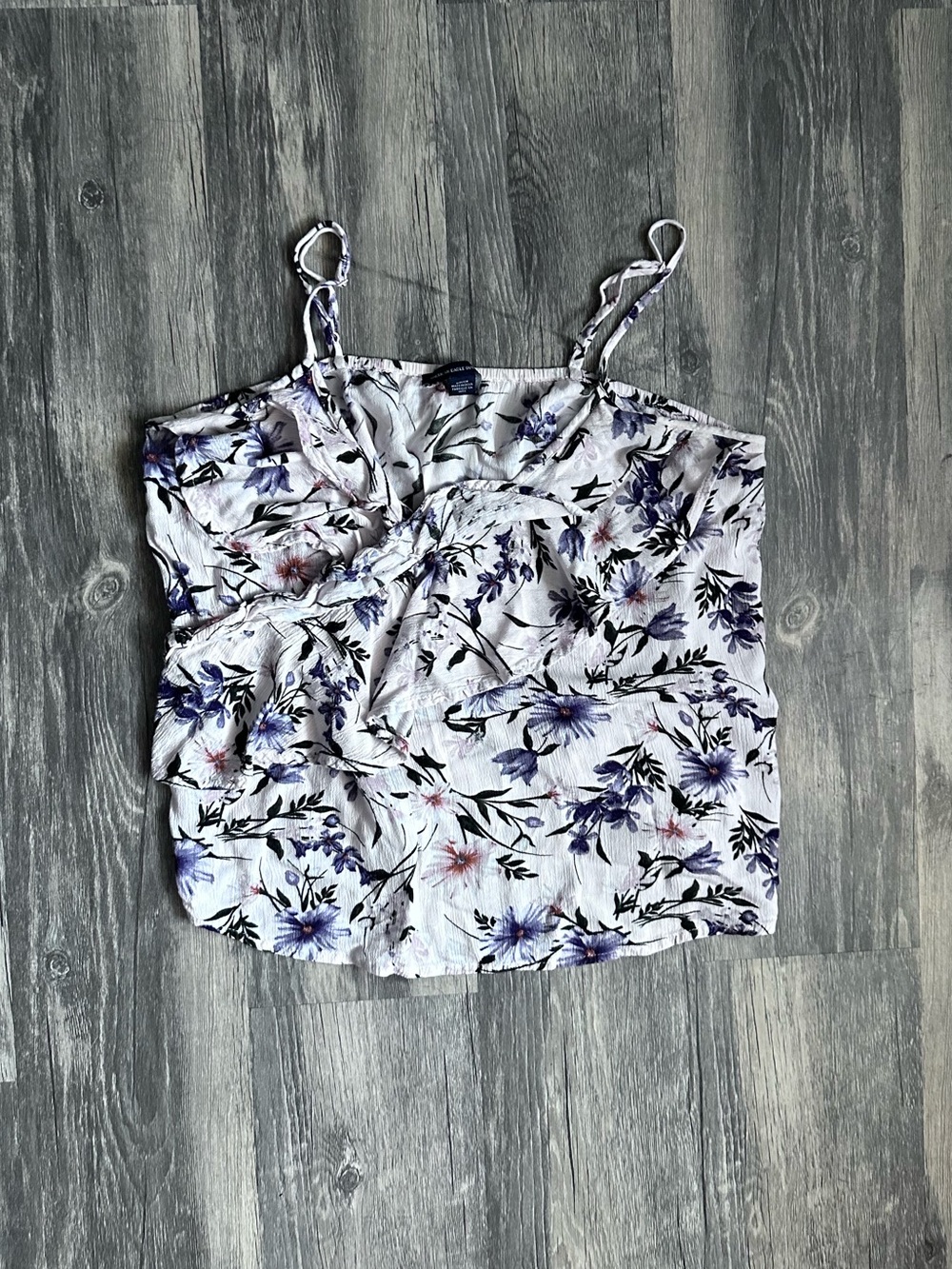 American Eagle Floral Tiered Camisole Blouse Women’s Size Small
